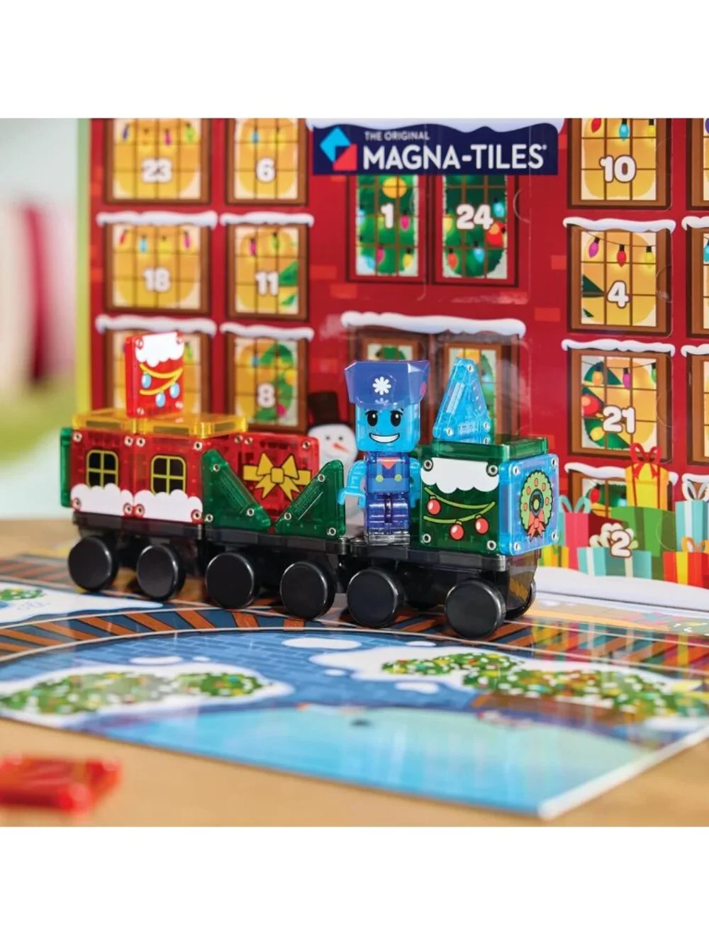 Magnetic Building Set - 34-Piece Advent Calendar, Fun Construction Toy for Kids